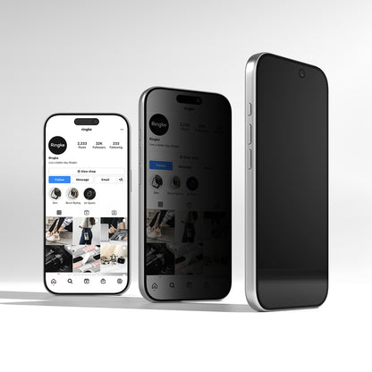 Folia ochronna na ekran Privacy Ringke Easy Slide do Apple iPhone 18 Pro, szkło hartowane, pełna klej, zestaw 2 sztuki