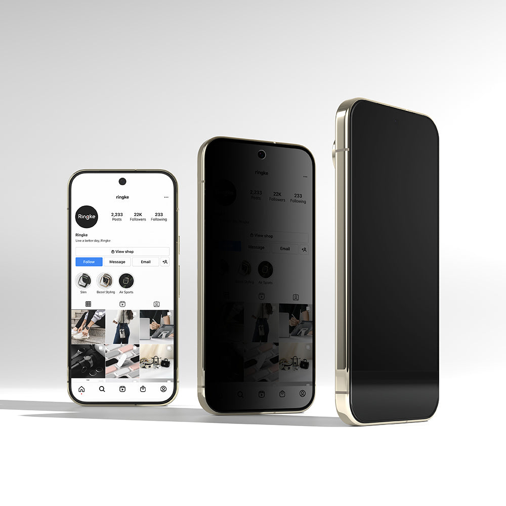 Folia ochronna na ekran Privacy Ringke Easy Slide do Google Pixel 11 Pro / 10 Pro / 9 Pro, szkło hartowane, pełna warstwa kleju, zestaw 2 sztuki