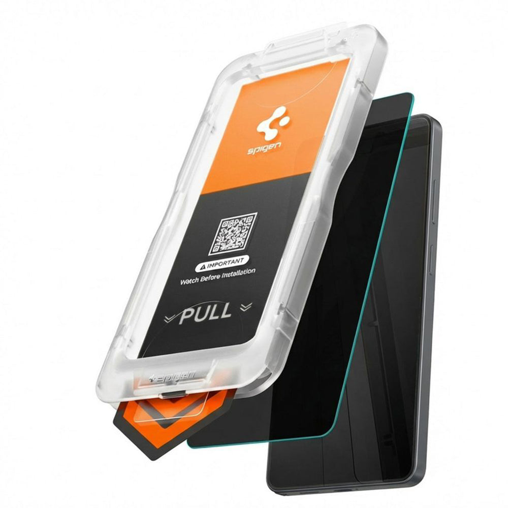 Spigen GlastR EZ FIT Pro HD Privacy Screen Protector for Samsung Galaxy S26 S942, Tempered Glass, Full Glue AGL11098