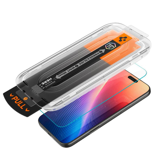 Folia ochronna Ecran Privacy Spigen GlastR EZ FIT Pro dla Apple iPhone 17 Pro Max / 16 Pro Max, Szkło Hartowane, Pełne Klejenie