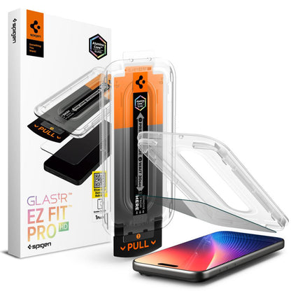 Folia ochronna Ecran Privacy Spigen GlastR EZ FIT Pro dla Apple iPhone 17 Pro Max / 16 Pro Max, Szkło Hartowane, Pełne Klejenie