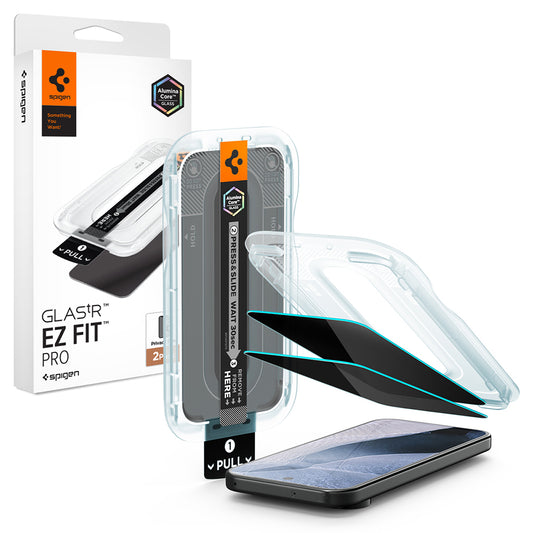 Folia ochronna na ekran Privacy Spigen GlastR EZ FIT Pro do Google Pixel 11 Pro XL, szkło hartowane, pełna warstwa kleju, zestaw 2 sztuki AGL11486