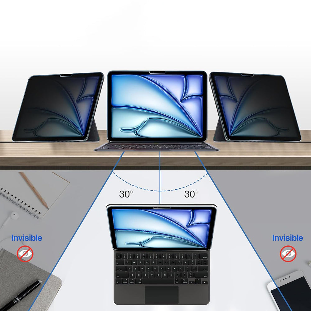 Folia ochronna na ekran Privacy Techsuit ArmorGlass CrystalHD do Apple iPad Air 11 (2026), szkło hartowane, pełna klej, zestaw 2 sztuki