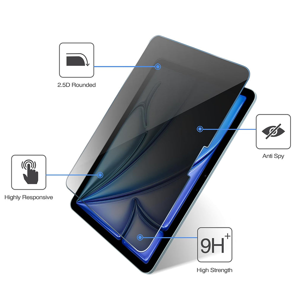 Folia ochronna na ekran Privacy Techsuit ArmorGlass CrystalHD do Apple iPad Air 11 (2026), szkło hartowane, pełna klej, zestaw 2 sztuki