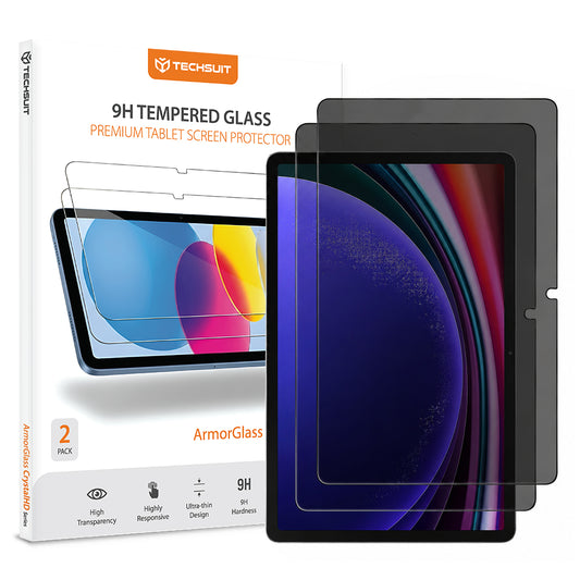 Folia ochronna na ekran Privacy Techsuit ArmorGlass CrystalHD do Samsung Galaxy Tab S10 Lite, szkło hartowane, pełna klej, zestaw 2 sztuki
