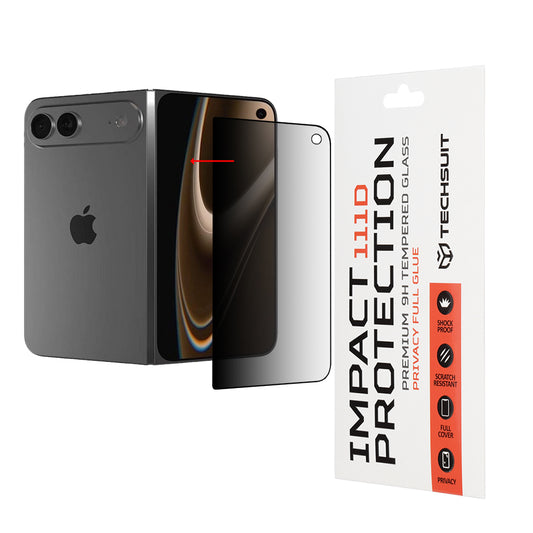Folia ochronna na ekran zewnętrzny Privacy Techsuit do Apple iPhone Ultra, szkło hartowane, pełna warstwa kleju, 111D