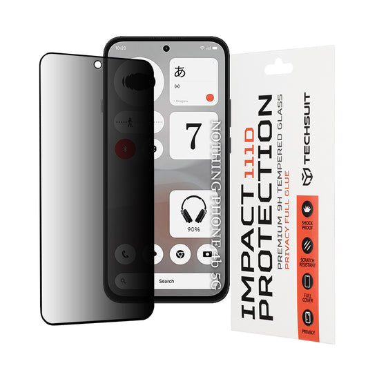 Folia ochronna na ekran Privacy Techsuit do Nothing Phone (4b), szkło hartowane, pełna warstwa kleju, 111D