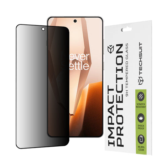 Folia ochronna na ekran Privacy Techsuit do OnePlus 13R, szkło hartowane, pełna warstwa kleju, 111D