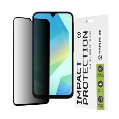 Privacy Techsuit Screen Protector Film for Samsung Galaxy A16 5G A166 / A16 4G A165, Tempered Glass, Full Glue, 111D