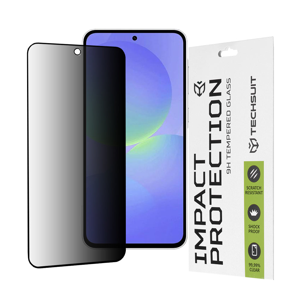 Folia ochronna na ekran Privacy Techsuit do Samsung Galaxy A56 A566 / A36 A366, szkło hartowane, pełna warstwa kleju, 111D