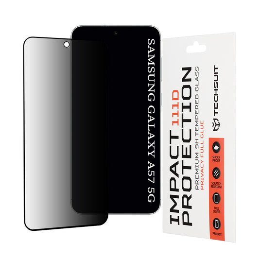 Folia ochronna Ecran Privacy Techsuit dla Samsung Galaxy A57 5G, Szkło Hartowane, Full Glue, 111D
