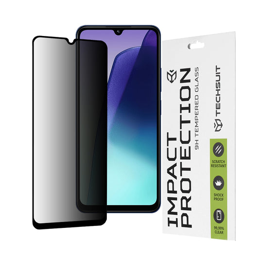 Folia ochronna na ekran Privacy Techsuit do Xiaomi Redmi A5 4G (Regional) / 14C / Poco C75, szkło hartowane, pełna warstwa kleju, 111D