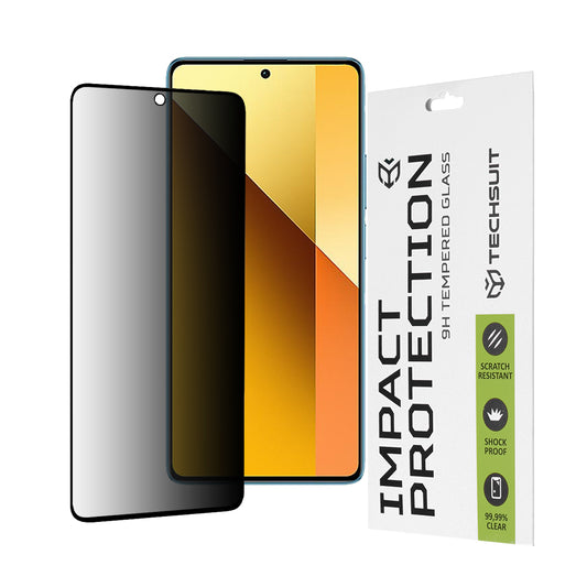 Folia ochronna na ekran Privacy Techsuit do Xiaomi Redmi Note 13 5G, szkło hartowane, pełna warstwa kleju, 111D
