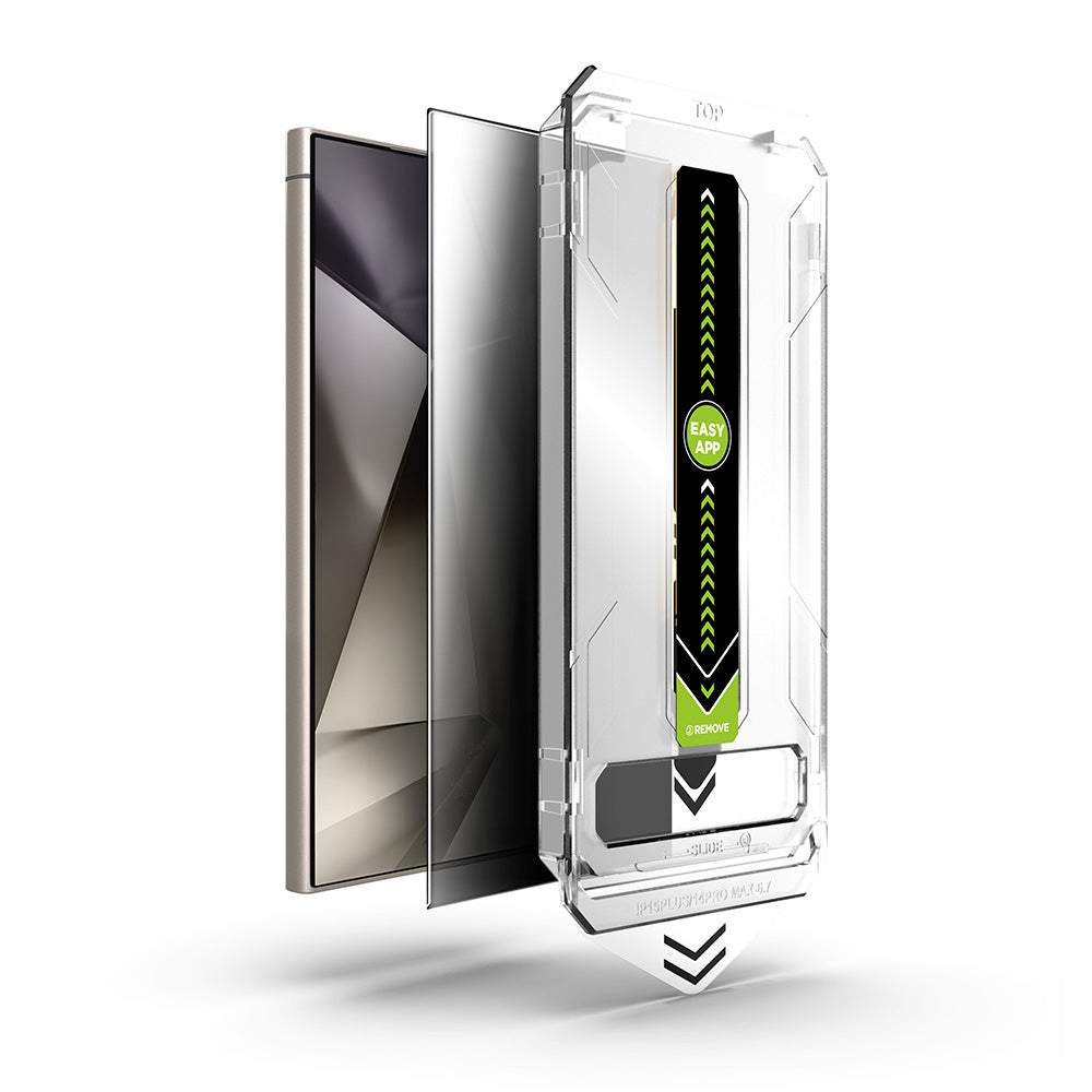 Folia ochronna na ekran Privacy Techsuit TitanGlass CrystalHD do Samsung Galaxy S24 Ultra S928, szkło hartowane, pełna klejność