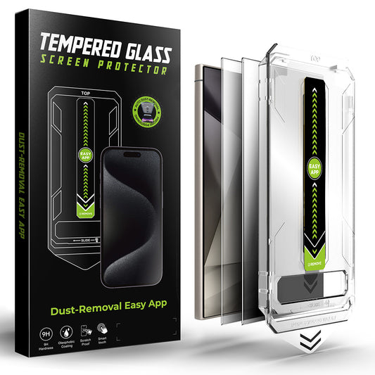 Folia ochronna na ekran Privacy Techsuit TitanGlass CrystalHD do Samsung Galaxy S24 Ultra S928, szkło hartowane, pełna klej, zestaw 2 sztuki