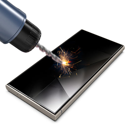 Privacy Screen Protector Techsuit TitanGlass CrystalHD for Samsung Galaxy S24 Ultra S928, Tempered Glass, Full Glue, Set of 2 pieces