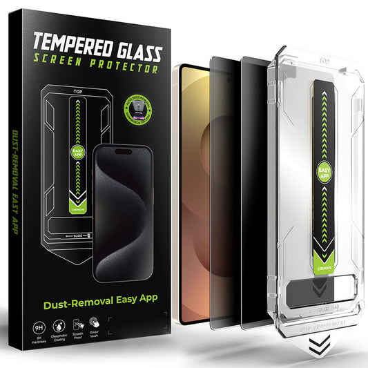 Folia ochronna na ekran Privacy Techsuit TitanGlass CrystalHD do Samsung Galaxy S25 Ultra S938, szkło hartowane, pełna klej, zestaw 2 sztuki