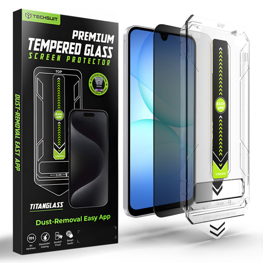 Folia ochronna na ekran Privacy Techsuit TitanGlass CrystalHD do Samsung Galaxy A17 5G / A16 5G A166, szkło hartowane, pełna klejność