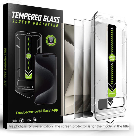 Folia ochronna Ecran Privacy Techsuit TitanGlass CrystalHD dla Samsung Galaxy S25 FE, Hartowane szkło, Pełne klejenie, Zestaw 2 sztuki