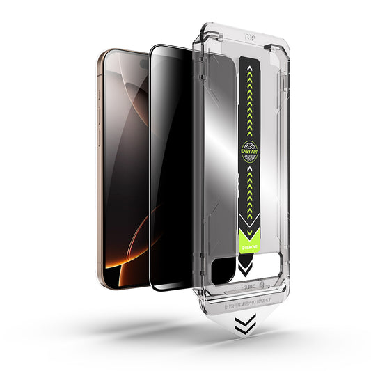 Folia ochronna Ecran Privacy Techsuit TitanGlass dla Apple iPhone 17 Pro Max, Szkło Hartowane, Full Glue