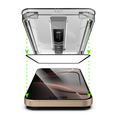 Folia ochronna Ecran Privacy Techsuit TitanGlass dla Apple iPhone 17 Pro Max, Szkło Hartowane, Full Glue, Zestaw 2 sztuki