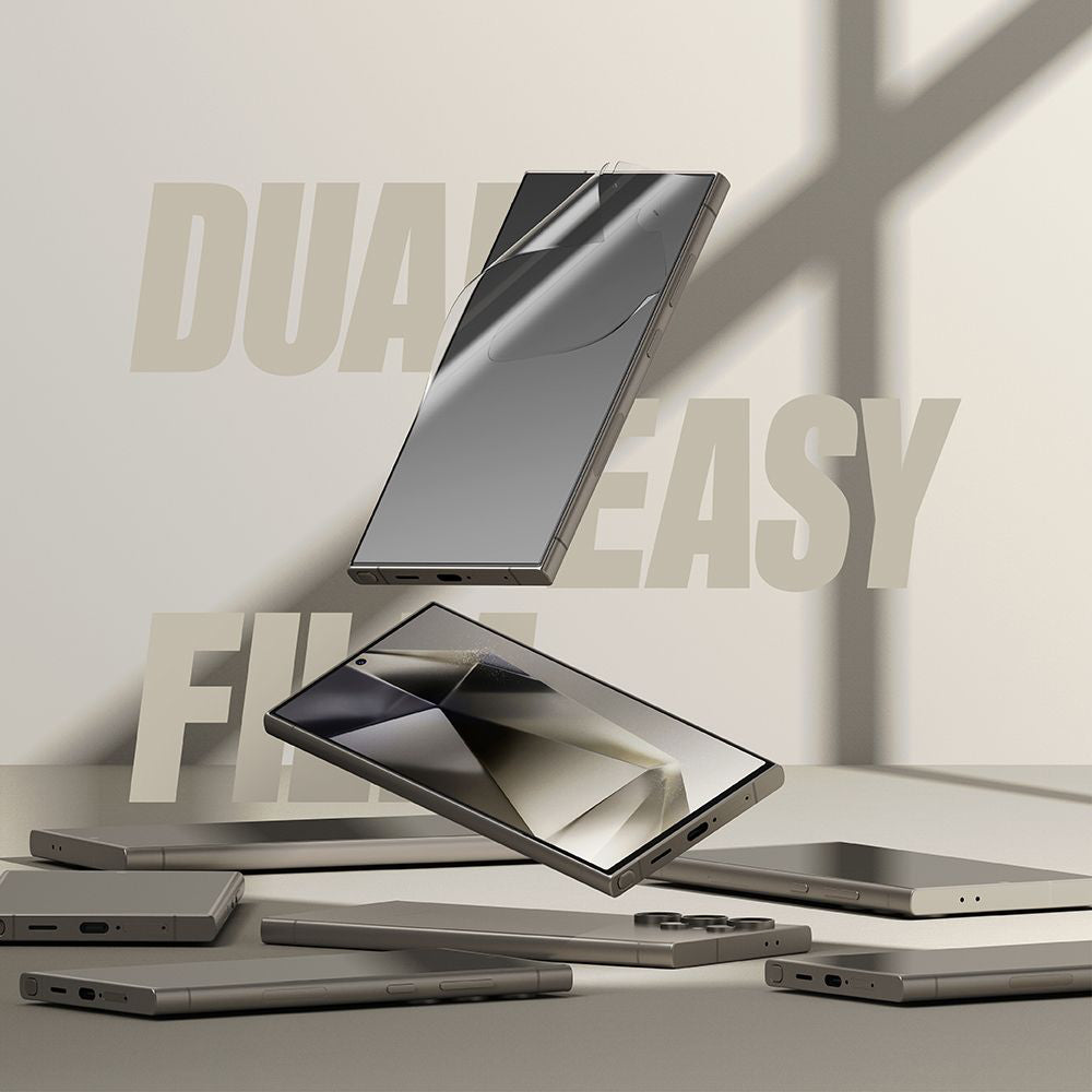 Folia ochronna na ekran Ringke Dual Easy dla Samsung Galaxy S24 Ultra S928, Plastik, Zestaw 2 sztuki