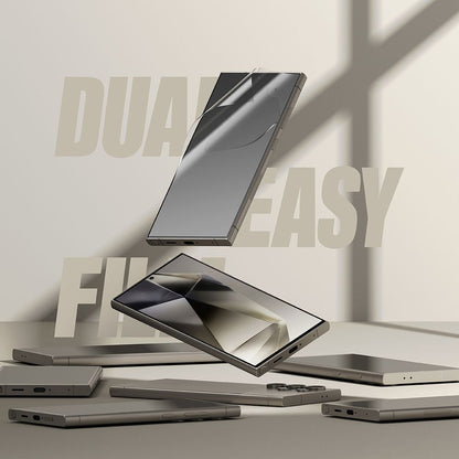Folia ochronna na ekran Ringke Dual Easy dla Samsung Galaxy S24 Ultra S928, Plastik, Zestaw 2 sztuki