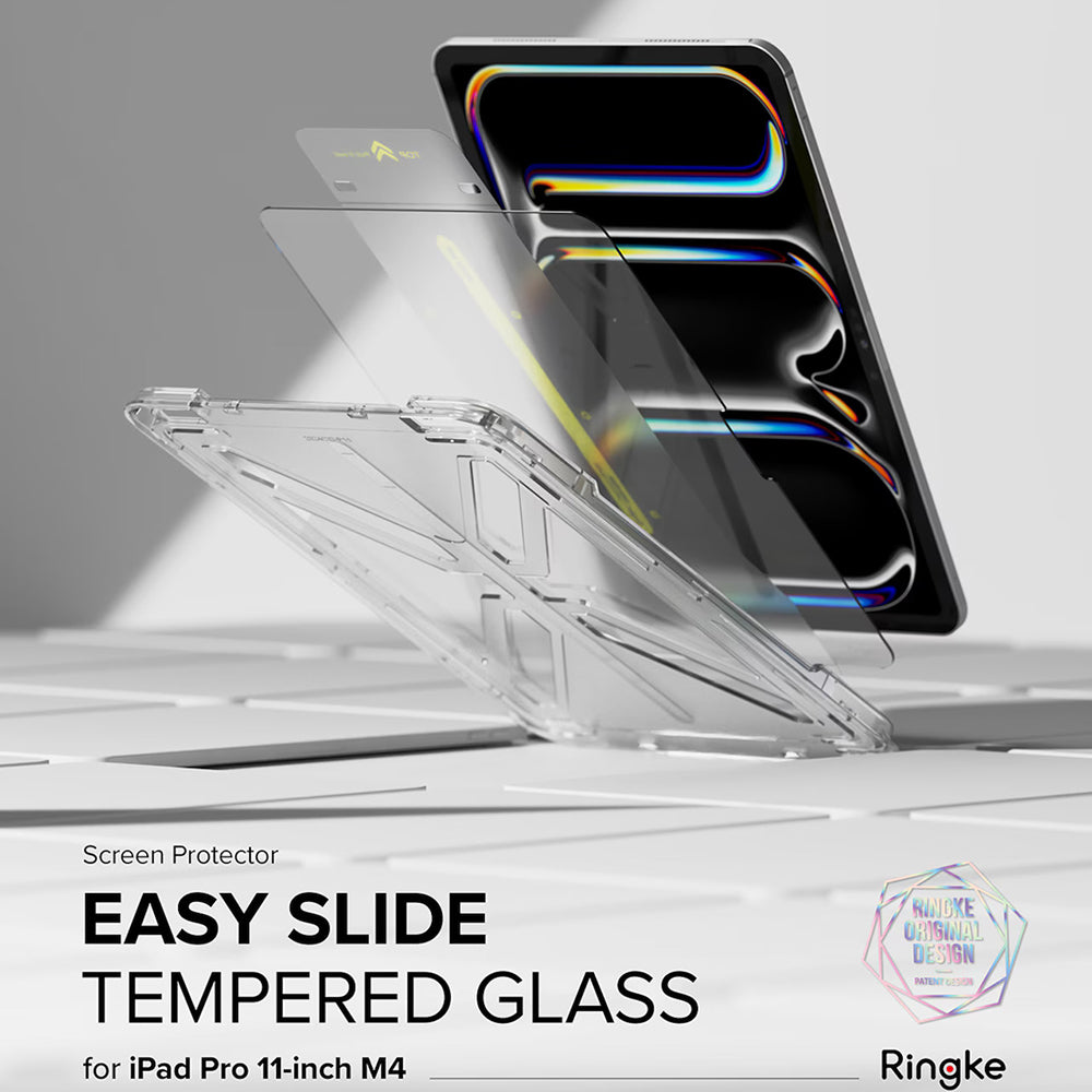 Folia ochronna na ekran Ringke Easy Slide do Apple iPad Pro 11 (2024), szkło hartowane, pełna warstwa kleju