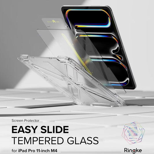 Folia ochronna na ekran Ringke Easy Slide do Apple iPad Pro 11 (2024), szkło hartowane, pełna warstwa kleju