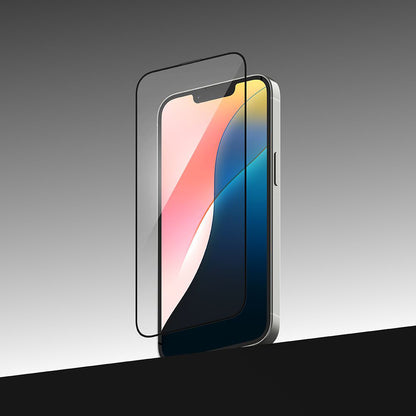 Folia ochronna na ekran Ringke Easy Slide do Apple iPhone 17e / 16e / 14 / 13 Pro, szkło hartowane, pełna klej, zestaw 2 sztuki, czarna
