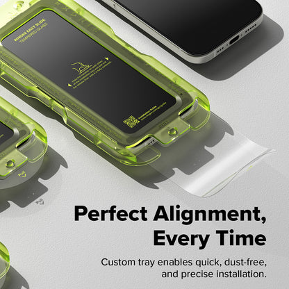 Ringke Easy Slide Screen Protector for Apple iPhone 17, Tempered Glass, Full Glue, Set of 2 pieces