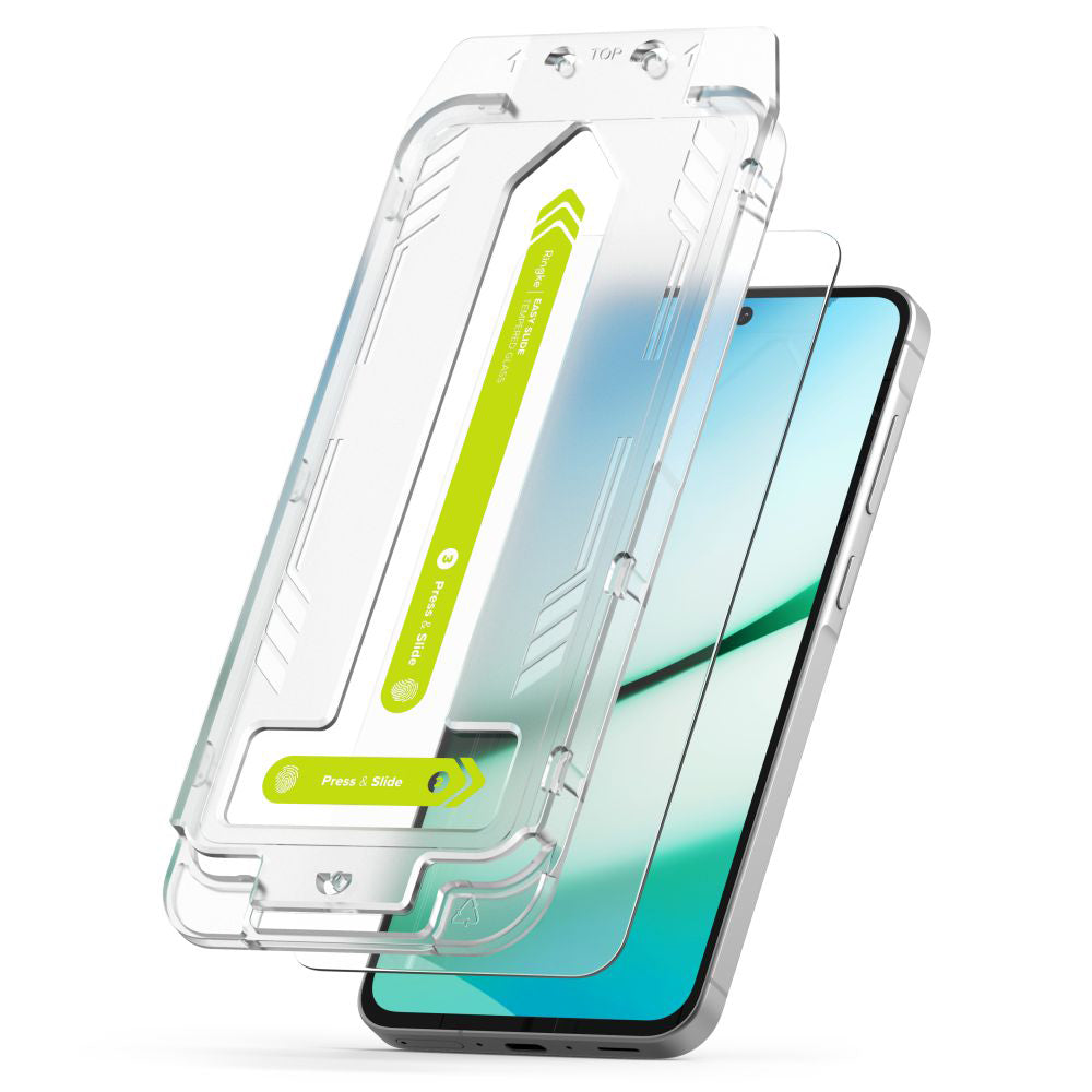 Folia ochronna na ekran Ringke Easy Slide do Samsung Galaxy A36 A366, szkło hartowane, pełna klej, zestaw 2 sztuki