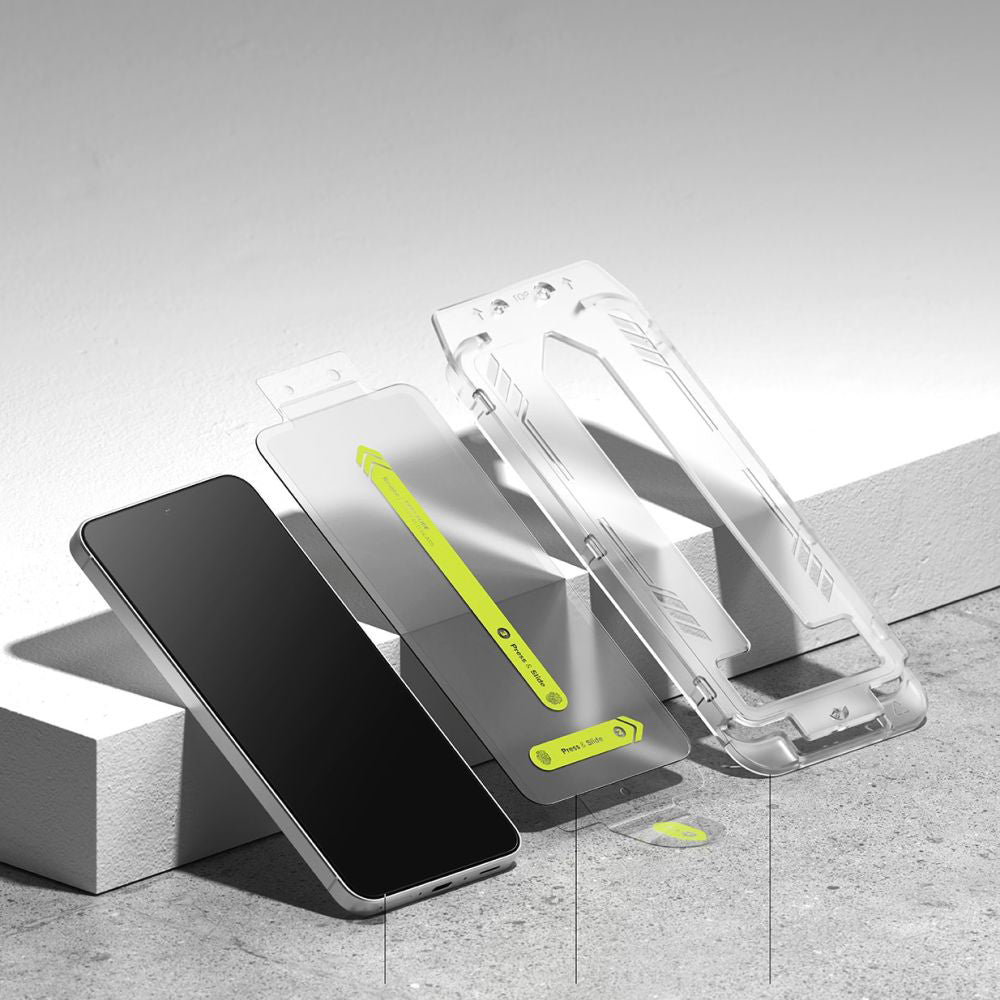 Folia ochronna na ekran Ringke Easy Slide do Samsung Galaxy A36 A366, szkło hartowane, pełna klej, zestaw 2 sztuki