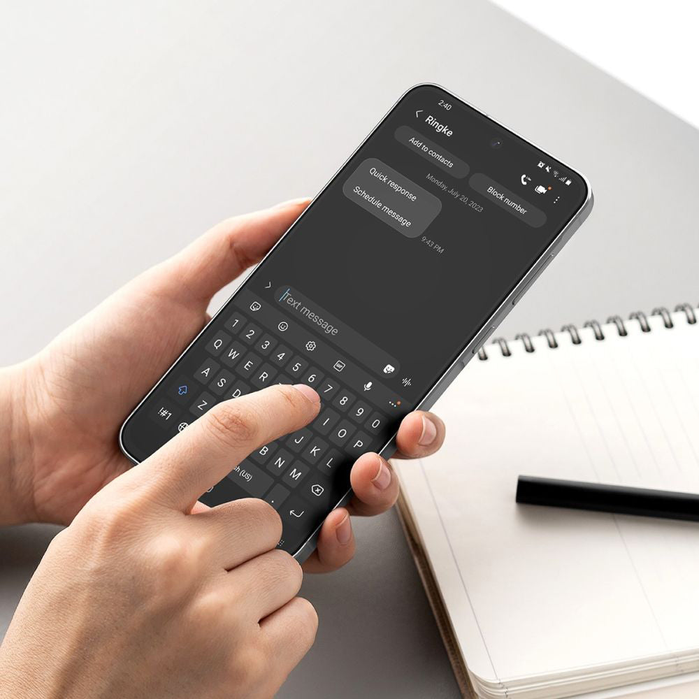 Folia ochronna na ekran Ringke Easy Slide do Samsung Galaxy A36 A366, szkło hartowane, pełna klej, zestaw 2 sztuki