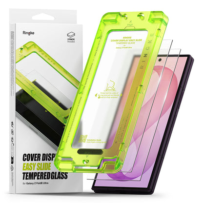 Ringke Easy Slide Exterior Screen Protector for Samsung Galaxy Z Fold8 Ultra F976, Tempered Glass, Full Glue, Set of 2 pieces