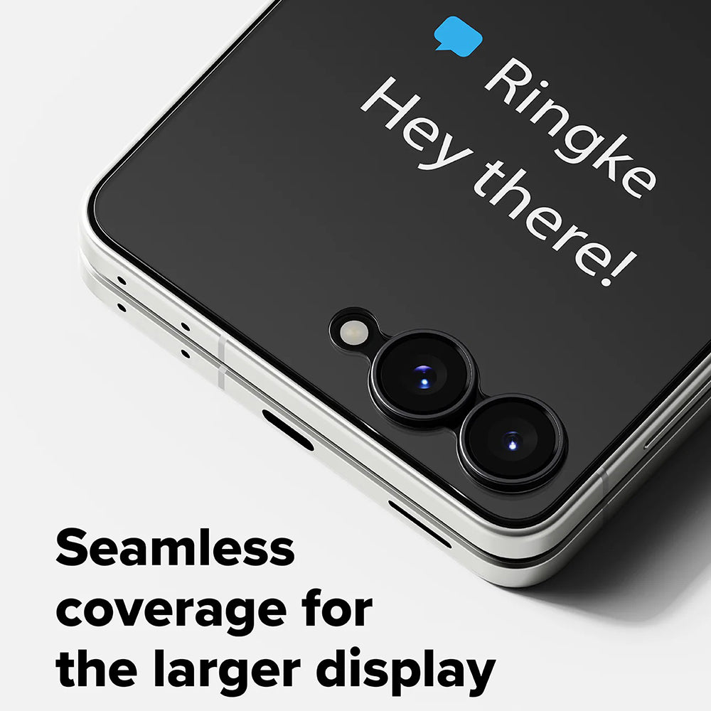 Folia ochronna na ekran zewnętrzny Ringke Pro do Samsung Galaxy Z Flip8 F776, szkło hartowane, pełna klej, zestaw 2 sztuki