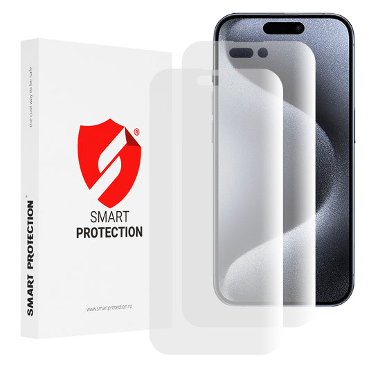 Folia ochronna na ekran Smart Protection Premium Classic do Apple iPhone 15 Pro, plastik, zestaw 2 sztuki