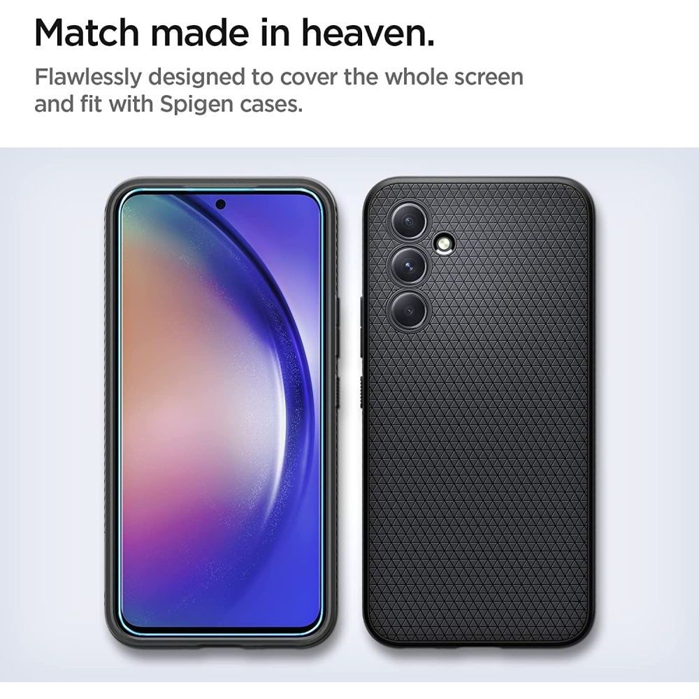 Folia ochronna na ekran Spigen GlastR Align Master do Samsung Galaxy A54 A546, szkło hartowane, pełna klej, zestaw 2 sztuki AGL05966