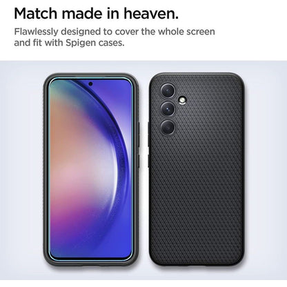 Folia ochronna na ekran Spigen GlastR Align Master do Samsung Galaxy A54 A546, szkło hartowane, pełna klej, zestaw 2 sztuki AGL05966