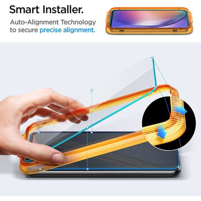 Folia ochronna na ekran Spigen GlastR Align Master do Samsung Galaxy A54 A546, szkło hartowane, pełna klej, zestaw 2 sztuki AGL05966