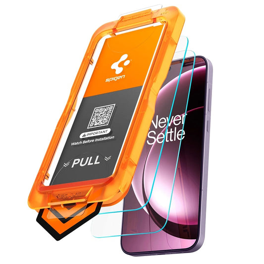 Spigen GlastR AlignMaster S Screen Protector for OnePlus 15R, Tempered Glass, Full Glue, Set of 2 pieces AGL11398