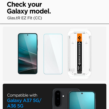 Folia ochronna na ekran Spigen GlastR EZ FIT HD do Samsung Galaxy A37 5G / A36 A366, szkło hartowane, pełna klej AGL11365