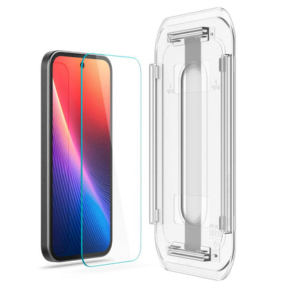 Folia ochronna na ekran Spigen GlastR EZ FIT dla Google Pixel 9a, Hartowane szkło, Pełne klejenie, Zestaw 2 sztuki AGL08938