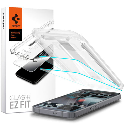 Folia ochronna na ekran Spigen GlastR EZ FIT dla Nothing Phone (3), Hartowane szkło, Pełne klejenie, Zestaw 2 sztuki AGL10165