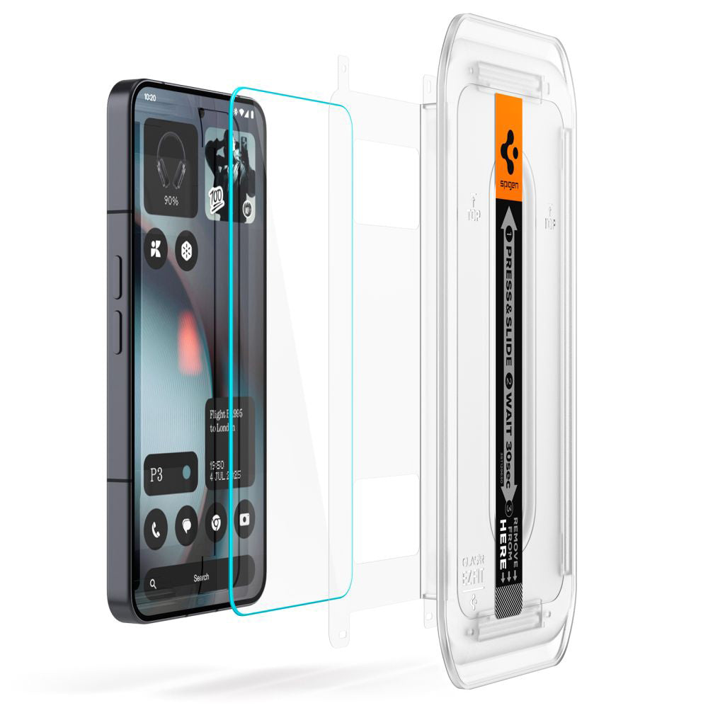 Folia ochronna na ekran Spigen GlastR EZ FIT dla Nothing Phone (3), Hartowane szkło, Pełne klejenie, Zestaw 2 sztuki AGL10165