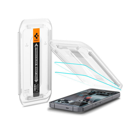 Folia ochronna na ekran Spigen GlastR EZ FIT dla Nothing Phone (3), Hartowane szkło, Pełne klejenie, Zestaw 2 sztuki AGL10165