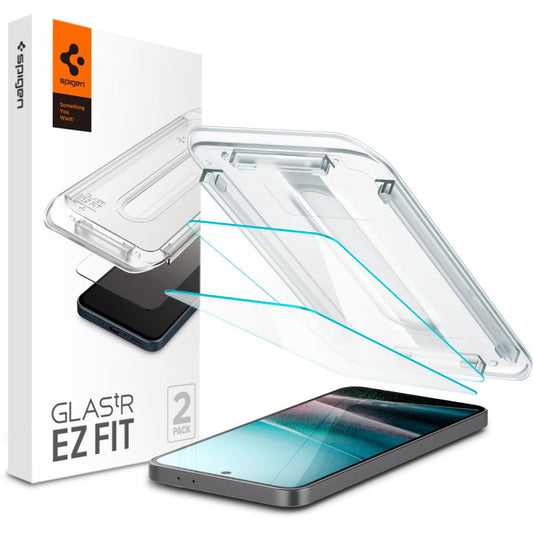 Folia ochronna na ekran Spigen GlastR EZ FIT do Samsung Galaxy A36 A366, szkło hartowane, pełna klej, zestaw 2 sztuki AGL09202
