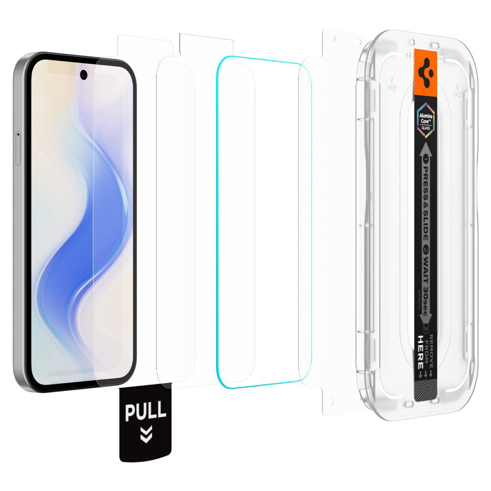 Folia ochronna do ekranu Spigen GlastR EZ FIT Pro HD dla Google Pixel 10a, Hartowane szkło, Pełne klejenie, Zestaw 2 sztuki AGL11364