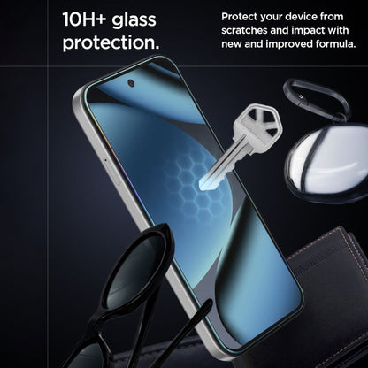 Folia ochronna do ekranu Spigen GlastR EZ FIT Pro HD dla Google Pixel 10a, Hartowane szkło, Pełne klejenie, Zestaw 2 sztuki AGL11364