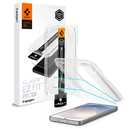 Folia ochronna na ekran Spigen GlastR EZ FIT Pro HD do Samsung Galaxy S26 FE S741, szkło hartowane, pełna klej, zestaw 2 sztuki AGL11811